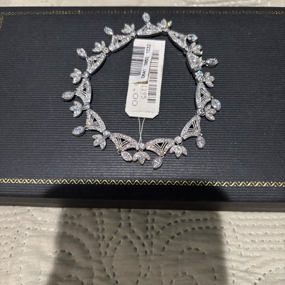 Nadri Silver Crystal Bracelet